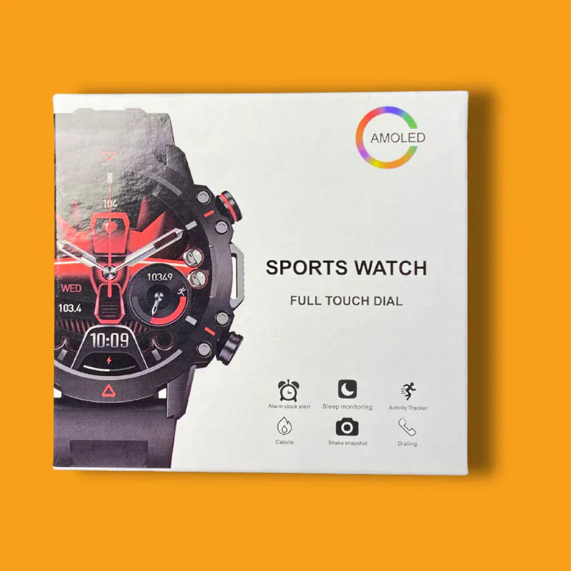 Smart Sports Watch PRO – Round AMOLED Screen, Health Monitor, Stylish Design ⚡️