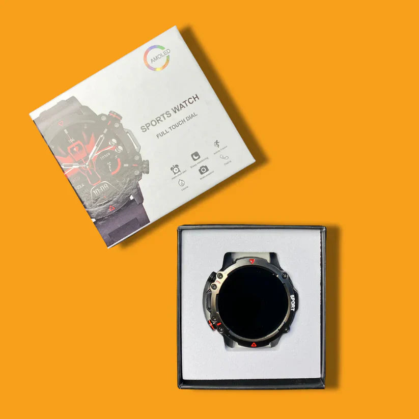 Smart Sports Watch PRO – Round AMOLED Screen, Health Monitor, Stylish Design ⚡️