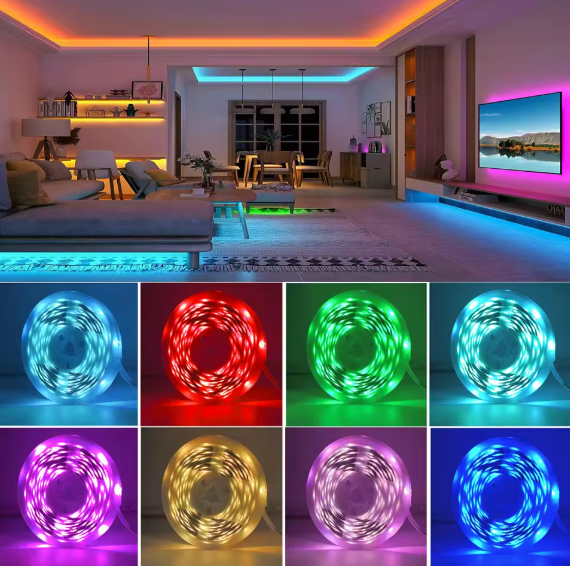 RGB Led Strip Lights  30m Led Room Light | APP Control Flexible Ribbon Luces Led Tape for Room Bedroom Decoration