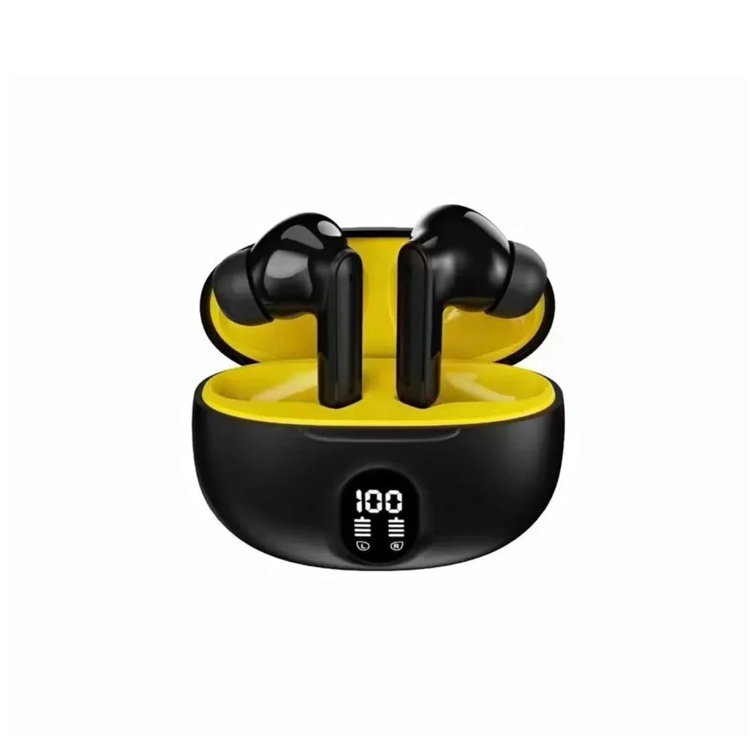 Smart Digital Display Earbuds – Long Playtime, Touch Control, USB-C Charging