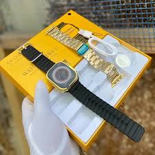 Ultra Max Gold Edition – Sleek Smartwatch with Call, Health & Sports Monitoring